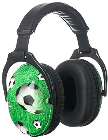 PROTEAR SNR 28dB Casque Anti Bruit Enfant - Protection auditive idéale pour les enfants sous les feux d'artifice, les voyages, les événements sportifs et les environnements bruyants(Football)