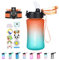 GOPPUS 350ml/12oz Borraccia per Bambini con Cannuccia Senza BPA Borraccia per Bevande a Tenuta Stagna per Scuola Tritan Borraccia Sportiva Riutilizzabile con Marcature del Tempo con 2 Coperchi