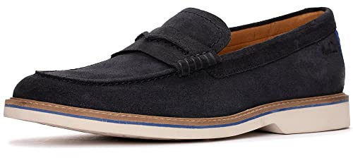 Clarks Herren Atticus LT Slip Slipper, Navy Suede, 44 EU