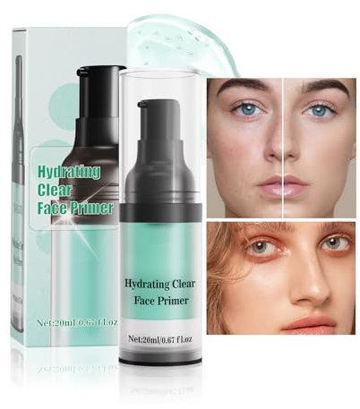 Base hydratante pour le visage, Base de Maquillage transparente, liquide Hydrating Face Primer, Teint Lisse et Uniforme, Pores Réduits, maintient le maquillage en place, 20 ml - #02