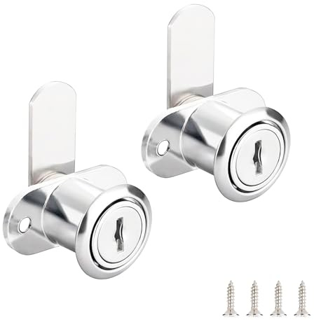 Qrity 2 Piezas Cerradura de Muebles, Cerradura de Seguridad con Llave, Cerradura para Buzón de Puerta Sencilla, para Muebles, Gabinete