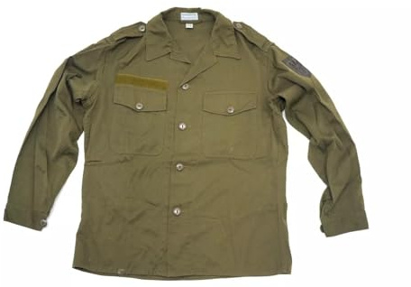 Camisa de trabajo ligera auténtica del ejército austriaco verde oliva/marrón, Marrón oliva., L