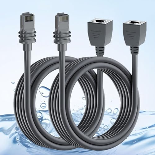Adattatore Ethernet ad alta velocità per Starlink V3, congiunto di riparazione per estensione impermeabile, linea di ricezione a doppio blindaggio del segnale Internet (2 metri)