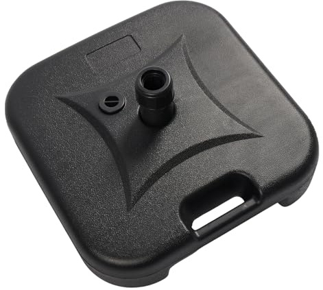 OHS Parasol Base Weight Fillable, Easy to Fill with Water or Sand Heavy-Duty 12.5 Thickness Height Adjustable Umbrella Base for Outdoor Garden Beach, Black-One Size