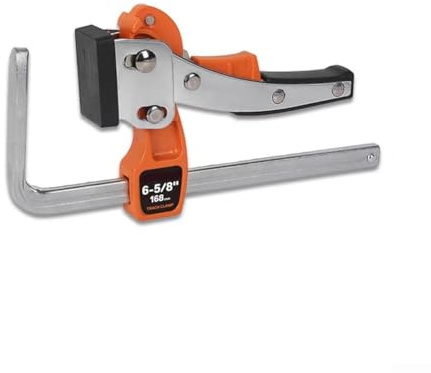 Eawfgtuw Système de rail de serrage à cliquet avec coussinet antidérapant pour scie à table, clôture, rail de travail du bois, pinces à dégagement rapide, outils d'atelier, construction en acier