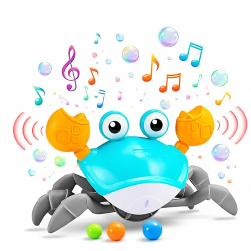 Lonexo Crawling Crab Toy, Baby Toys 6 to 12 Months Gifts for 1 Year Olds Girls Boys Baby Sensory Toys for 1 2 3 Year Olds Boy 1st Birthday Gifts for Girls Boys (Green)