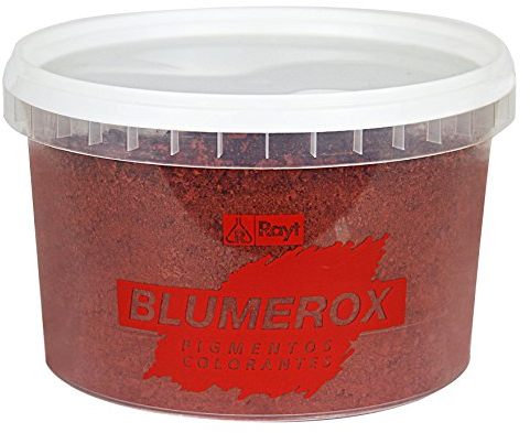 Rayt 1182-81 Blumerox Polvere per Interni ed Esterni Cemento Bianco o Grigio, Calce e Gesso. Altissimo Potere colorante. Colore Rosso 04, 1 Unità (Confezione da 1)