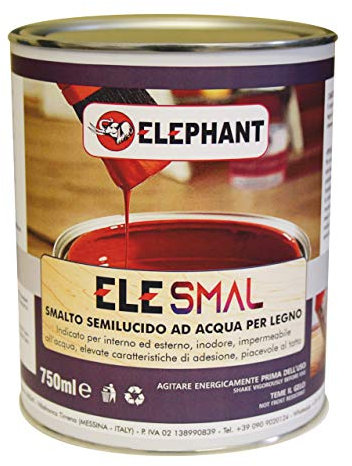 Smalto vernice all'acqua ELE SMAL 750ml - Legno (Testa di moro)