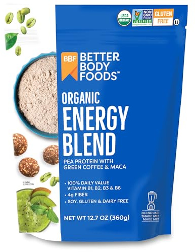 BetterBody Foods Organic Energy Blend Powder 12.7 Oz, Green Coffee & Maca