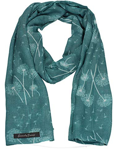 SwankySwans Dandelion Celebrity Designer Scarf Womens Scarf Shawl Wrap Ladies Long Scarf (Teal)