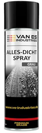 Allesdicht Spray, Dichtspray, wasserfester Flüssigkunststoff, flüssiger Kunststoff zur Abdichtung, 500 ml (Grau)