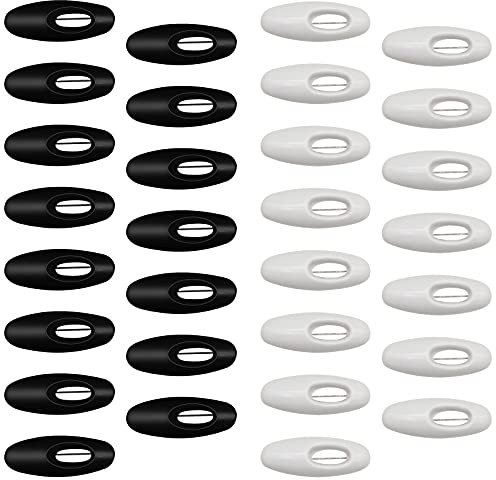 30 PS Noir, Blanc Épingles à Nourrice, Épingles à nourrice en Plastique ，Forme Ovale Épingles Hijab，Broches pour Les Femmes, pour Fixer L'é charpe Les Vêtements