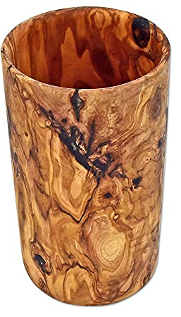 D.O.M. - Vaso redondo de madera de olivo (17 cm)