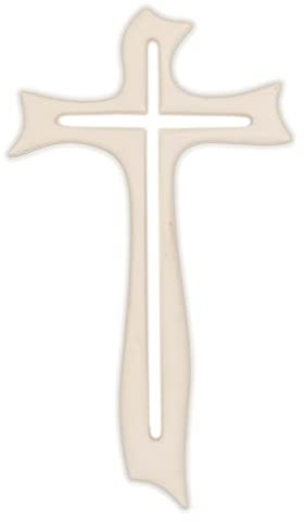 Holy Family Crocefisso Bianco Forato in Resina e Polvere di Marmo Gesù da Parete 19 cm e 34 cm/in Chiave Moderna | Unico nel Suo Genere | Prodotto Artigianale Made in Italy (34 cm)