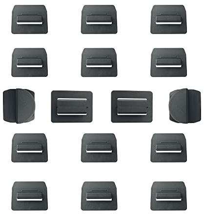 Oisinlas Clips de Parasol para Techo corredizo compatibles con Tesla Model 3 Model Y Roof Sun Shade Accesorios de instalación de Escudo térmico, 16 Piezas (Negro, Modelo Y)