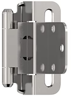 Amerock BPR756526 Hinge, Polished Chrome, 3/8 inch (10mm) Inset