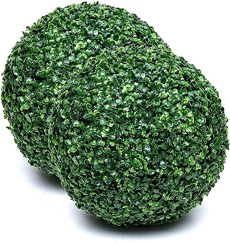 2 Piezas De Boj Verde Buxus Bola De Cúpula De Césped Artificial Plantas Bola De Hierba Bola De Boj Bola De Topiario De Hoja Artificial Realista Planta Falsa Verde Hogar Jardín Decoración De La Boda (