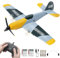HAWK'S WORK Avion RC 3 canaux BF-109, Avion télécommandé prêt à Voler, 2.4GHz 6-Axis Gyro Stabilizer, Facile à Piloter pour Les Enfants et Les débutants