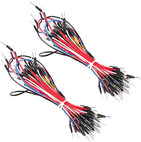 130pcs Solderless Flexible Breadboard Jumper Wires Cable Male to Male Compatible with Breadboard and Circuit Board (2 Pack)