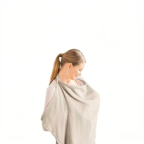 Couverture Allaitement Bebe, Couverture d'Allaitement Bébé Couverture Bebe Douce et Respirante Cache Allaitement Écharpe Allaitement Bébé Ajustable pour Mamans (kaki)