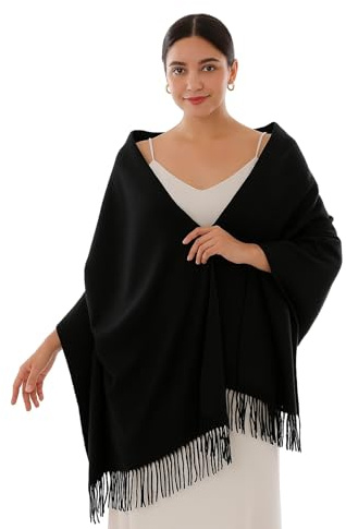 WESTEND CHOICE Ladies Scarves Pashmina Shawls and Wraps Large Scarf for Women Wedding Shawl Bridesmaid Stole Plain Winter Warm Scarves 200 x 70 cm