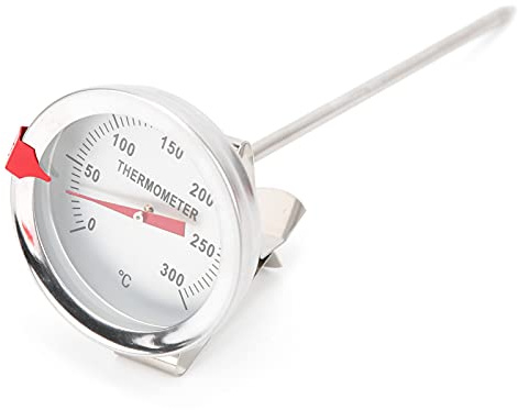 Mätverktyg Friteringstermometer i Rostfritt Stål för Oljepanna, Stekning och Grillning, med Storskärmsurtavla TTE35125 (30 cm)