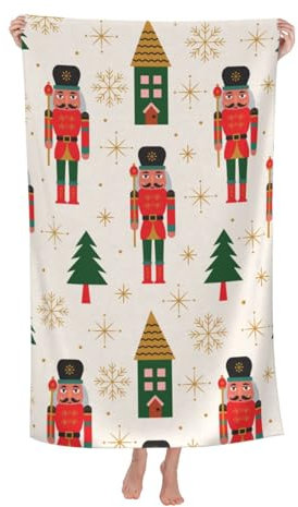 Herren Damen Badetuch Groß Großes Strandtuch „Frohe Weihnachten“ Kinder Badetuch Klassische Saunatuch Mode Microfaser Handtücher Für Yoga Pool Picknicks