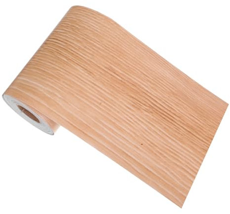 iplusmile Cinta adhesiva de grano de madera pegatina del borde del boletín cinta de madera pegatina para marco de espejo de baño borde del papel tapiz de polivinilo Khaki