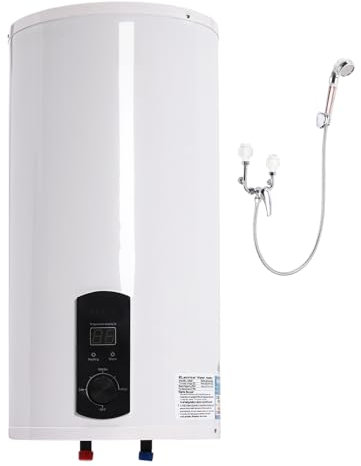 OUBUBY Chauffe-eau Électrique 80L - 2000W - 220V - Suspension Murale - Économie d'Énergie - Avec Récipient