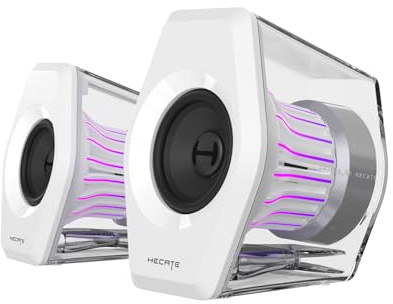 Edifier G2000 Pro Bluetooth Computer-Lautsprecher mit 7.1 Virtual Surround Sound, RGB-Beleuchtung, USB- und Aux-Eingang - ideales Gaming-Schreibtischzubehör für PC, PS5 (Weiß)