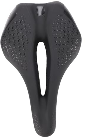 Fafeims Selle de Vélo de Montagne Ergonomique Noire, Selle Rembourrée Confortable avec Absorption des Chocs pour Homme et Femme