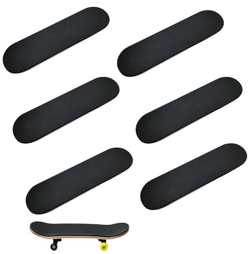 6x Black Fingerboard Grip Tape, Protective Foam Grips, Nonslip Finger Toy Skateboards Tape Stickers, Finger Skateboard Tech, Prevent Your Hands or Fingers From Scratch, for Most Fingerboard