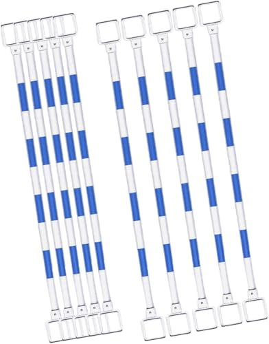 Barreras retráctiles con conos de tráfico, Postes de extensión cono tráfico retráctiles multicolor 10 piezas(Blue)