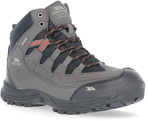 Trespass Bottes Étanches Mens Finley - Bottes De Marche Mi-Hautes, Membrane Imperméable Et Respirante, Col Et Languette Rembourrés Pour Soutien Cheville, Protection Orteil Et Talon.