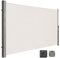 LARMNEE Seitenmarkise, ausziehbar, 190 x 400 cm, Sichtschutz, Sonnenschutz, Blickdicht, Seitenrollo, für Balkon, Terrasse, Garten, Beige EBE194BP02