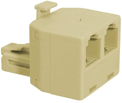 Clavija telefónica doble, 6 contactos, 4 pines, BT, ideal para instalaciones telefónicas y conexiones de red.