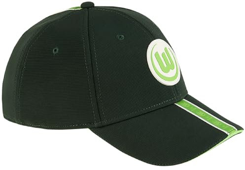 VfL Wolfsburg Kinder Cap - Rubber Logo - dunkelgrün Basecap | Schildmütze | Kappe - Plus Lesezeichen Wir lieben Fussball