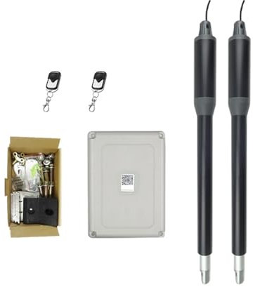 Automatic Sliding Gate Opener, AC110V/220V to 24V Electric Automatic Strong Dual Arm Swing Gate Opener Up to 660 Lbs Hardware Driveway Door KIT Security System Kit for Sliding Gate(KIT A)