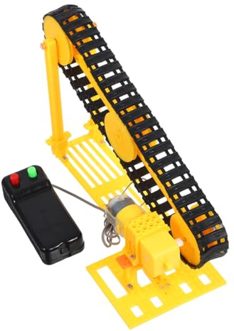 Abaodam Nastro trasportatore fai da te, cinghia di trasmissione elettrica, modello di nastro trasportatore, giocattolo per bambini, esperimenti fai da te, piccolo nastro trasportatore, giocattolo da