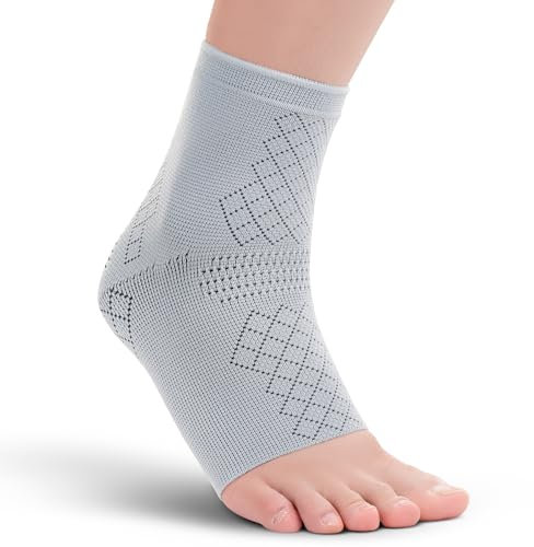 INDEEMAX Ankle Support for Man&Women, Ankle Brace for Sprained Ankle, Arthritis, Ligament Damage, Plantar Fasciitis Relief, Ankle Compression Socks for Injury Recovery, Sports, Single M