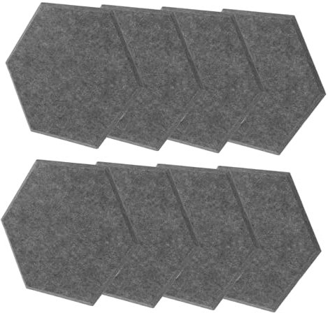 CIMAXIC 8pcs Panneaux Acoustiques En Feutre 3D Absorbeurs De Son Panneaux Insonorisants Pour Mur Isolation Phonique Couleur Foncé