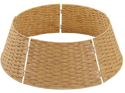 Base natural para árbol de Navidad, base hecha a mano, 68 cm de diámetro inferior, detalle llamativo, decoración navideña