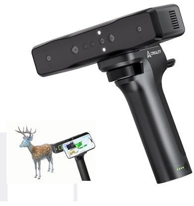 3D Scanner Otter Lite - 2 in 1 3D Scanner + Lite Bridge Wireless Handle for 3D Printing, 0.05mm High Precision, 24-Bit Full-Color Scanning | WiFi 6 | Portable for Metal/Black Objects