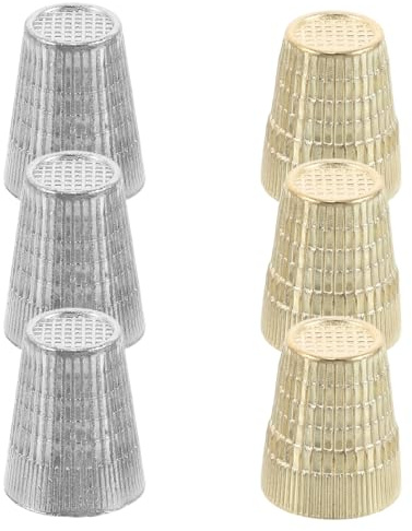 VILLFUL Set di 6 Ditali retrò Fai da Te Accessori per Cucire Proteggi Forniture per Cucire per da Ricamo Ditale da Cucito per Lavoro A Mano per