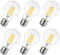 LVWIT LED Lampe E27, 470 lm, warmweiß 2700K, ersetzt 40 Watt, Classic Kolbenform Filament, klar (6er Pack)