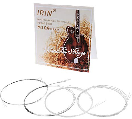 JOYKK 8Pieces / Set M100 Mandolinensaite Stahl versilbert Kupferlegierung gewickelt - Silber