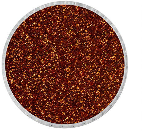 50 Classic Colours Fine Glitter Dust Nails Art Face Body Eye Shadow Craft Paint (Orange Copper - B0416) (100 Gram Bag)