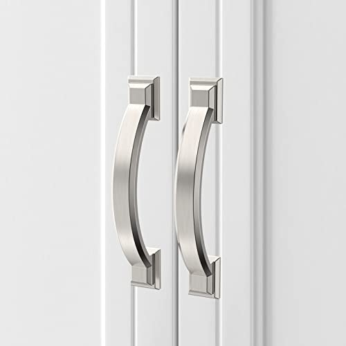 Asidrama 10 Pack 3 Inch(76mm) Brushed Satin Nickel Kitchen Cabinet Handles, Cabinet Pulls Kitchen Cabinet Hardware for Cupboard Drawer Pulls