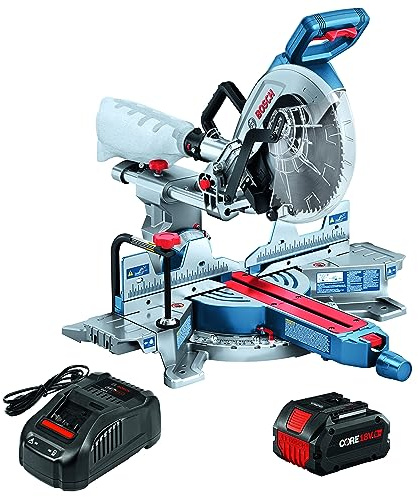 BOSCH GCM18V-10SDN14 PROFACTOR™ 18V 10 In. Dual-Bevel Slide Miter Saw Kit with (1) CORE18V® 8 Ah High Power Battery