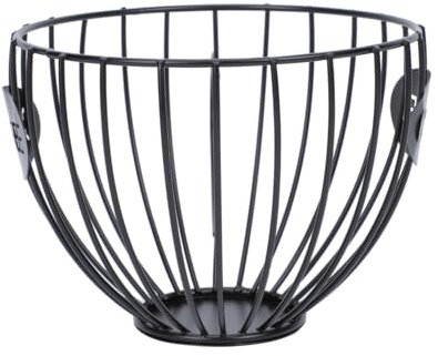 CIYODO Cestino Per Frutta e Snack in Ferro Battuto Nero, Contenitore Per Servizio Di Ristorazione a Forma Di Tazza Da Caffè, Porta Dessert Per Uso Domestico e Ristoranti